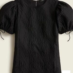 J Crew Black textured organza lined popover in 2X